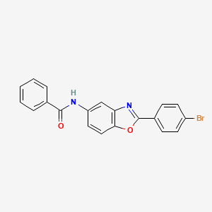 molecular formula C20H13BrN2O2 B3562819 N-[2-(4-bromophenyl)-1,3-benzoxazol-5-yl]benzamide 