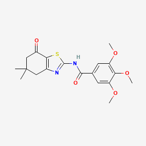 molecular formula C19H22N2O5S B3562856 N-(5,5-dimethyl-7-oxo-4,5,6,7-tetrahydro-1,3-benzothiazol-2-yl)-3,4,5-trimethoxybenzamide 