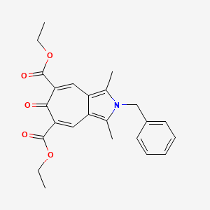molecular formula C24H25NO5 B3563015 5,7-DIETHYL 2-BENZYL-1,3-DIMETHYL-6-OXO-2H,6H-CYCLOHEPTA[C]PYRROLE-5,7-DICARBOXYLATE 