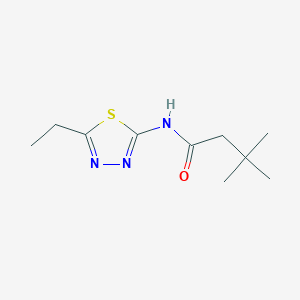 molecular formula C10H17N3OS B3563076 N-(5-ethyl-1,3,4-thiadiazol-2-yl)-3,3-dimethylbutanamide 