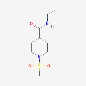 molecular formula C9H18N2O3S B3563130 N-ethyl-1-(methylsulfonyl)piperidine-4-carboxamide 