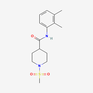 molecular formula C15H22N2O3S B3563135 N-(2,3-dimethylphenyl)-1-(methylsulfonyl)piperidine-4-carboxamide 
