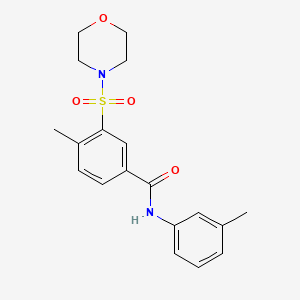 molecular formula C19H22N2O4S B3563145 4-methyl-N-(3-methylphenyl)-3-morpholin-4-ylsulfonylbenzamide 