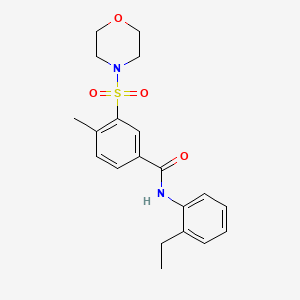 molecular formula C20H24N2O4S B3563151 N-(2-ethylphenyl)-4-methyl-3-(morpholin-4-ylsulfonyl)benzamide 