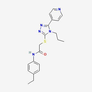 molecular formula C20H23N5OS B3563196 N-(4-ethylphenyl)-2-{[4-propyl-5-(4-pyridinyl)-4H-1,2,4-triazol-3-yl]thio}acetamide 