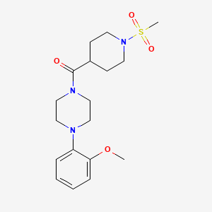 molecular formula C18H27N3O4S B3563459 [4-(2-Methoxyphenyl)piperazin-1-yl][1-(methylsulfonyl)piperidin-4-yl]methanone 