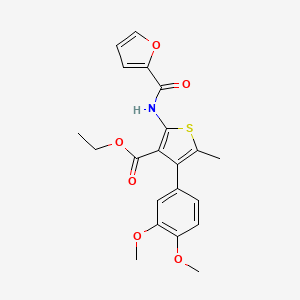molecular formula C21H21NO6S B3563506 ethyl 4-(3,4-dimethoxyphenyl)-2-(2-furoylamino)-5-methyl-3-thiophenecarboxylate 