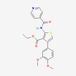 molecular formula C21H20N2O5S B3563542 ETHYL 4-(3,4-DIMETHOXYPHENYL)-2-(PYRIDINE-4-AMIDO)THIOPHENE-3-CARBOXYLATE 
