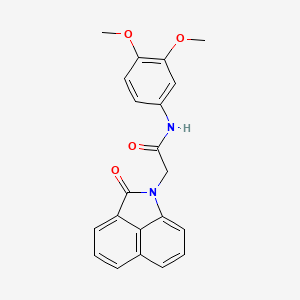 molecular formula C21H18N2O4 B3563602 N-(3,4-dimethoxyphenyl)-2-(2-oxobenzo[cd]indol-1(2H)-yl)acetamide 