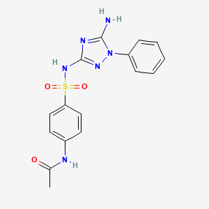 molecular formula C16H16N6O3S B3563622 N-{4-[(5-amino-1-phenyl-1H-1,2,4-triazol-3-yl)sulfamoyl]phenyl}acetamide 