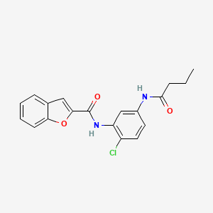 molecular formula C19H17ClN2O3 B3563633 N-[5-(butyrylamino)-2-chlorophenyl]-1-benzofuran-2-carboxamide 