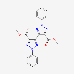 molecular formula C20H16N6O4 B3563715 Methyl 5-(5-methoxycarbonyl-2-phenyltriazol-4-yl)-2-phenyltriazole-4-carboxylate 