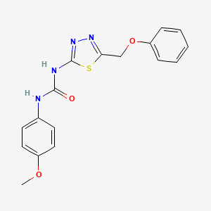 molecular formula C17H16N4O3S B3563818 N-(4-methoxyphenyl)-N'-[5-(phenoxymethyl)-1,3,4-thiadiazol-2-yl]urea 