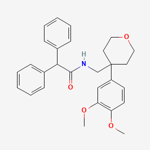 molecular formula C28H31NO4 B3563841 N-[4-(3,4-Dimethoxy-phenyl)-tetrahydro-pyran-4-ylmethyl]-2,2-diphenyl-acetamide 