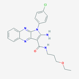 2-amino-1-(4-chlorophenyl)-N-(3-ethoxypropyl)-1H-pyrrolo[2,3-b]quinoxaline-3-carboxamide