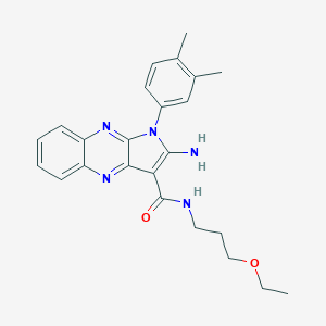 2-amino-1-(3,4-dimethylphenyl)-N-(3-ethoxypropyl)-1H-pyrrolo[2,3-b]quinoxaline-3-carboxamide
