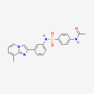 molecular formula C22H20N4O3S B3563959 N-[4-({[3-(8-methylimidazo[1,2-a]pyridin-2-yl)phenyl]amino}sulfonyl)phenyl]acetamide 