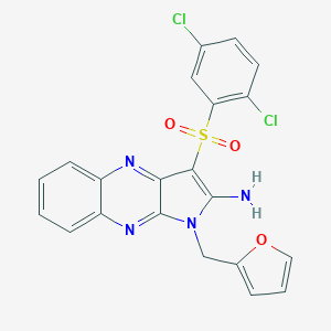 3-[(2,5-dichlorophenyl)sulfonyl]-1-(2-furylmethyl)-1H-pyrrolo[2,3-b]quinoxalin-2-ylamine