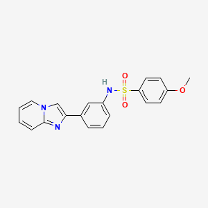 molecular formula C20H17N3O3S B3563979 N-(3-imidazo[1,2-a]pyridin-2-ylphenyl)-4-methoxybenzenesulfonamide 