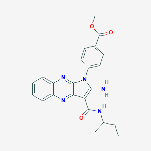 Methyl 4-[2-amino-3-(butan-2-ylcarbamoyl)pyrrolo[3,2-b]quinoxalin-1-yl]benzoate