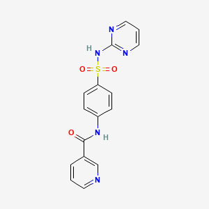 molecular formula C16H13N5O3S B3564004 N-{4-[(PYRIMIDIN-2-YL)SULFAMOYL]PHENYL}PYRIDINE-3-CARBOXAMIDE 