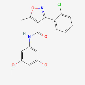 molecular formula C19H17ClN2O4 B3564047 3-(2-chlorophenyl)-N-(3,5-dimethoxyphenyl)-5-methyl-1,2-oxazole-4-carboxamide 