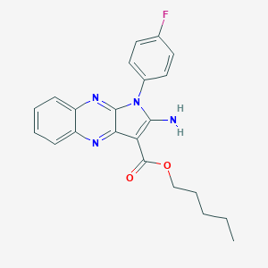 B356411 pentyl 2-amino-1-(4-fluorophenyl)-1H-pyrrolo[2,3-b]quinoxaline-3-carboxylate CAS No. 848690-24-4