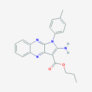 molecular formula C21H20N4O2 B356420 propyl 2-amino-1-(4-methylphenyl)-1H-pyrrolo[2,3-b]quinoxaline-3-carboxylate CAS No. 848764-73-8
