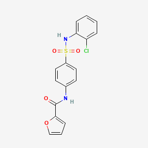 molecular formula C17H13ClN2O4S B3564370 N-[4-[(2-chlorophenyl)sulfamoyl]phenyl]furan-2-carboxamide 
