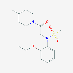 molecular formula C17H26N2O4S B3564428 N-(2-Ethoxyphenyl)-N-(2-(4-methylpiperidin-1-yl)-2-oxoethyl)methanesulfonamide 