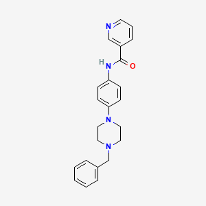 molecular formula C23H24N4O B3564468 N-[4-(4-benzylpiperazin-1-yl)phenyl]pyridine-3-carboxamide 