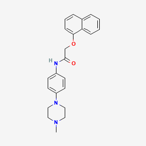 molecular formula C23H25N3O2 B3564501 N-[4-(4-methyl-1-piperazinyl)phenyl]-2-(1-naphthyloxy)acetamide 