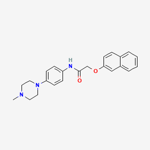 molecular formula C23H25N3O2 B3564506 N-[4-(4-methyl-1-piperazinyl)phenyl]-2-(2-naphthyloxy)acetamide 