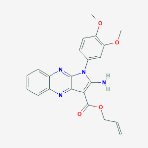molecular formula C22H20N4O4 B356457 allyl 2-amino-1-(3,4-dimethoxyphenyl)-1H-pyrrolo[2,3-b]quinoxaline-3-carboxylate CAS No. 488707-47-7