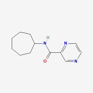 molecular formula C12H17N3O B3564644 N-cycloheptylpyrazine-2-carboxamide 