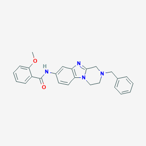 molecular formula C25H24N4O2 B356465 N-(2-benzyl-1,2,3,4-tetrahydropyrazino[1,2-a]benzimidazol-8-yl)-2-methoxybenzamide CAS No. 704877-76-9