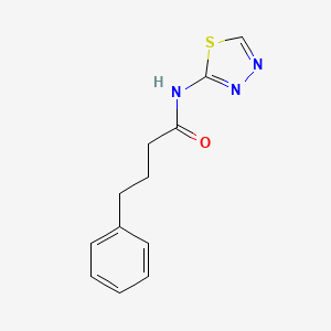 molecular formula C12H13N3OS B3564678 4-phenyl-N-(1,3,4-thiadiazol-2-yl)butanamide 