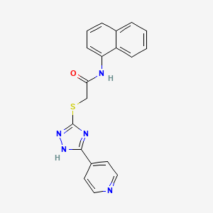 molecular formula C19H15N5OS B3564726 N-(naphthalen-1-yl)-2-{[5-(pyridin-4-yl)-4H-1,2,4-triazol-3-yl]sulfanyl}acetamide 
