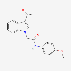 molecular formula C19H18N2O3 B3564978 2-(3-Acetyl-indol-1-yl)-N-(4-methoxy-phenyl)-acetamide 