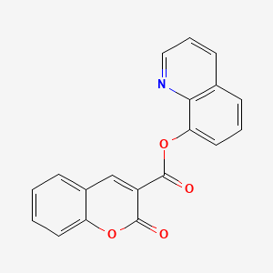 molecular formula C19H11NO4 B3565050 Quinolin-8-yl 2-oxochromene-3-carboxylate 