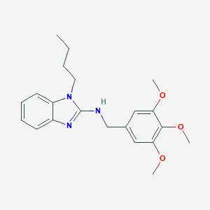 molecular formula C21H27N3O3 B356521 1-BUTYL-N-[(3,4,5-TRIMETHOXYPHENYL)METHYL]-1H-1,3-BENZODIAZOL-2-AMINE CAS No. 586988-60-5