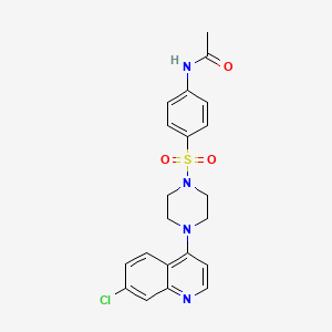 molecular formula C21H21ClN4O3S B3565456 N-(4-{[4-(7-chloroquinolin-4-yl)piperazin-1-yl]sulfonyl}phenyl)acetamide 