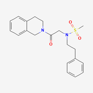 molecular formula C20H24N2O3S B3565495 N-[2-(3,4-dihydroisoquinolin-2(1H)-yl)-2-oxoethyl]-N-(2-phenylethyl)methanesulfonamide 