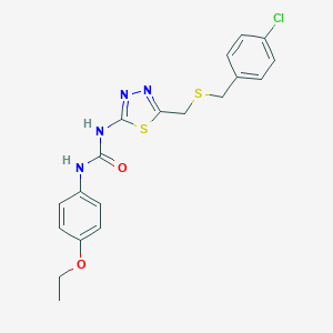 1-[5-[(4-Chlorophenyl)methylsulfanylmethyl]-1,3,4-thiadiazol-2-yl]-3-(4-ethoxyphenyl)urea