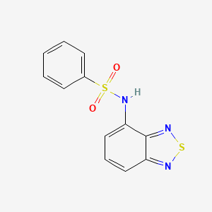 molecular formula C12H9N3O2S2 B3565527 N-(2,1,3-benzothiadiazol-4-yl)benzenesulfonamide 