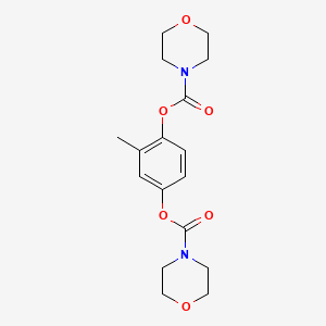 molecular formula C17H22N2O6 B3565632 3-Methyl-4-morpholin-4-ylcarbonyloxyphenyl morpholine-4-carboxylate 