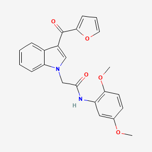 molecular formula C23H20N2O5 B3565658 N-(2,5-DIMETHOXYPHENYL)-2-[3-(FURAN-2-CARBONYL)-1H-INDOL-1-YL]ACETAMIDE 