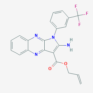 molecular formula C21H15F3N4O2 B356569 allyl 2-amino-1-[3-(trifluoromethyl)phenyl]-1H-pyrrolo[2,3-b]quinoxaline-3-carboxylate CAS No. 799808-21-2