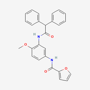 molecular formula C26H22N2O4 B3565706 N-{3-[(diphenylacetyl)amino]-4-methoxyphenyl}furan-2-carboxamide 