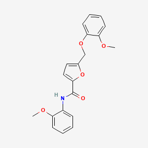 molecular formula C20H19NO5 B3565763 5-((2-Methoxyphenoxy)methyl)-N-(2-methoxyphenyl)furan-2-carboxamide 